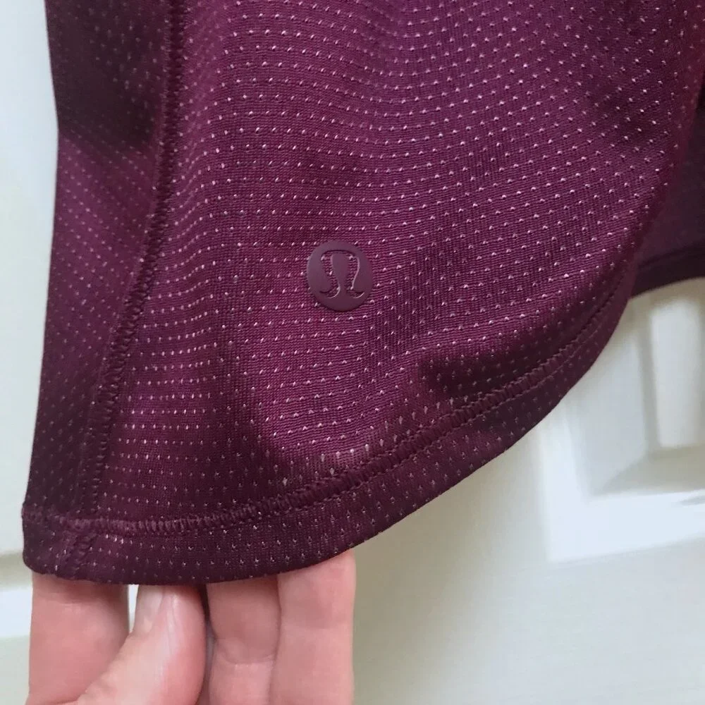 SEE VIDEO Cute Lululemon Tank in Burgundy Maroon Purple - Picture 7 of 9